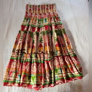 Holiday Colorful Bohemian Maxi Skirt size medium